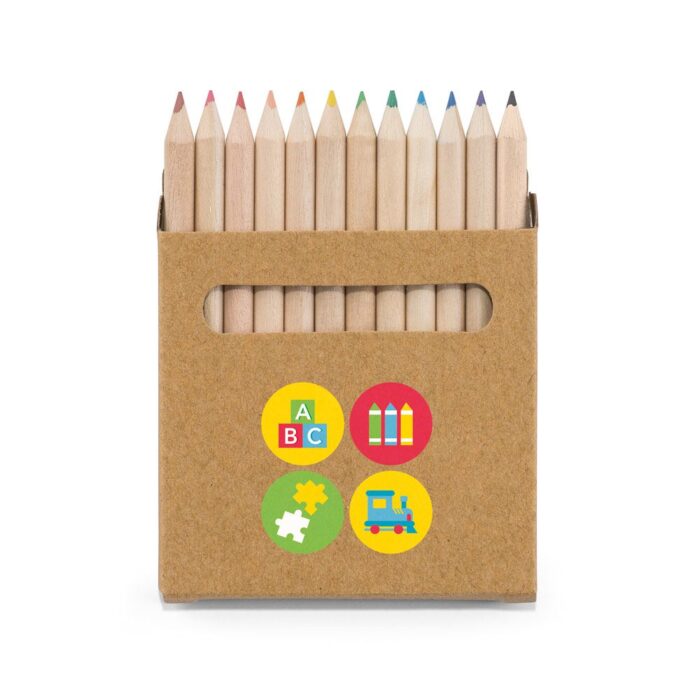 Caixa de cartão com 12 mini lápis de cor - Imagem 2