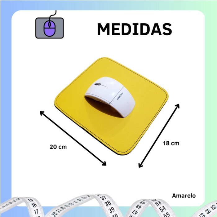Mouse Pad Bi Color Amarelo & Preto - Imagem 2
