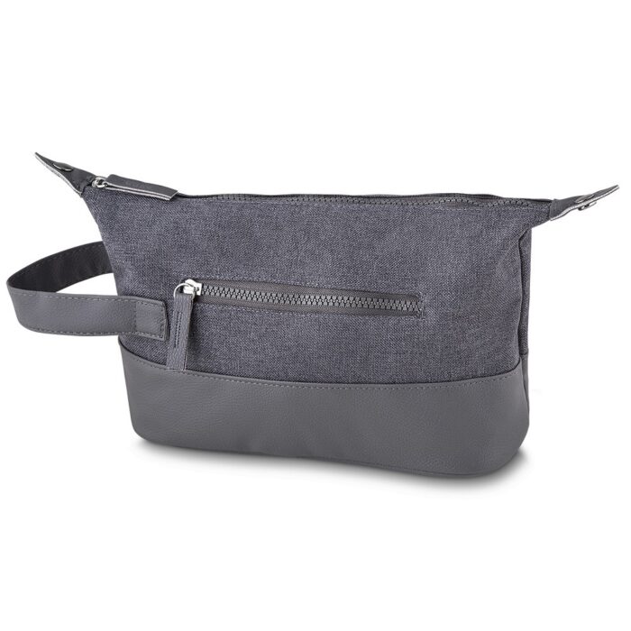 Necessaire Nylon com detalhes em Couro Sintético - Imagem 1