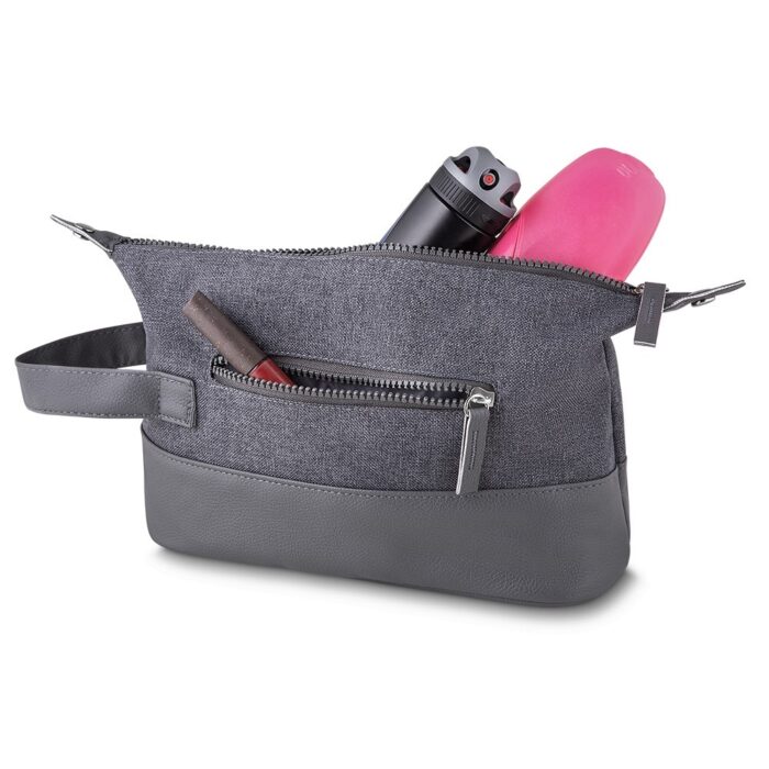 Necessaire Nylon com detalhes em Couro Sintético - Imagem 2