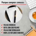 Refil Bloco Argola Furado Serrilhado Com 200 Folhas - Imagem 4