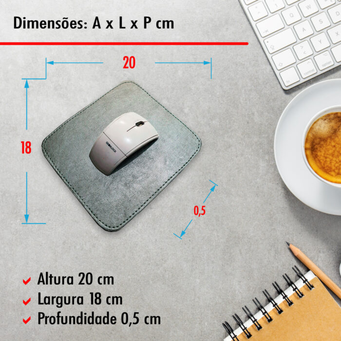 Mouse Pad Prata - Imagem 4