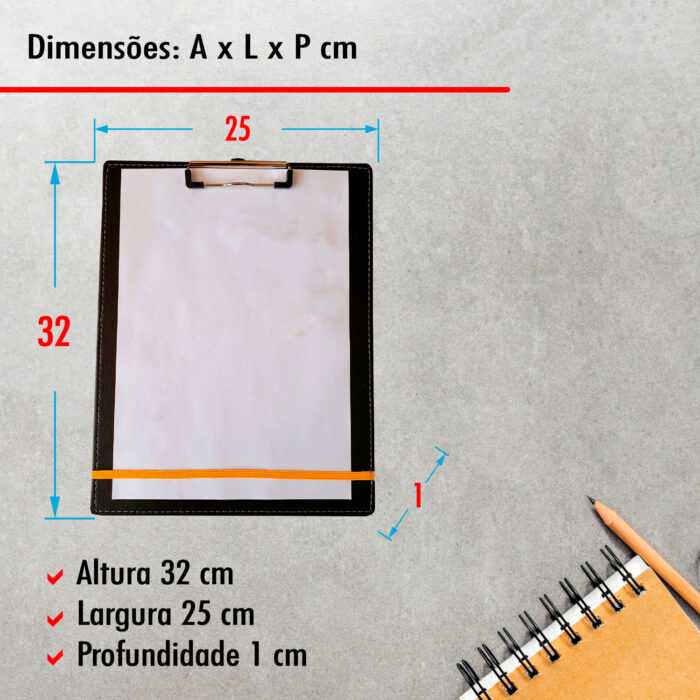 Clipboard A4 Bi Color Amarelo E Preto - Imagem 3