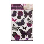 ADESIVO DECORATIVO BORBOLETAS- PRETO