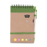 MINI CADERNO KRAFT C/ CANETA - VERDE