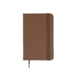 CADERNETA EMBORRACHADA S/ PAUTA- MARROM
