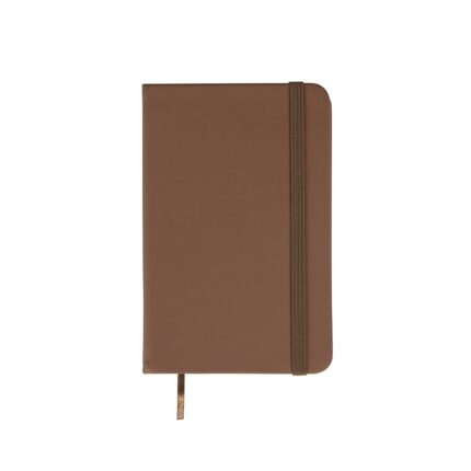 CADERNETA EMBORRACHADA S/ PAUTA- MARROM