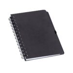 CADERNETA EM KRAFT COM PORTA CANETA- PRETO