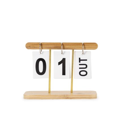 CALENDÁRIO PERMANENTE BAMBU- MADEIRA