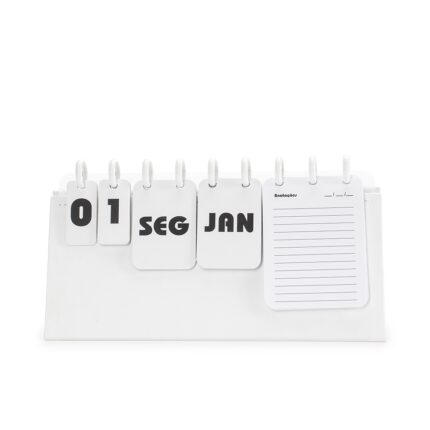 CALENDÁRIO PERMANENTE DE MESA DISCO- BRANCO