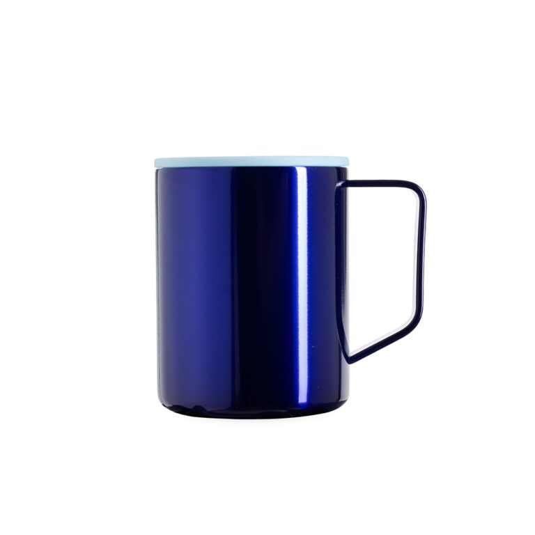 CANECA INOX PAREDE DUPLA 270ML- AZUL