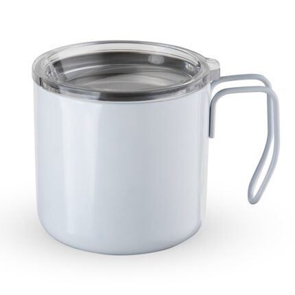 CANECA INOX PAREDE DUPLA 350ML- BRANCO
