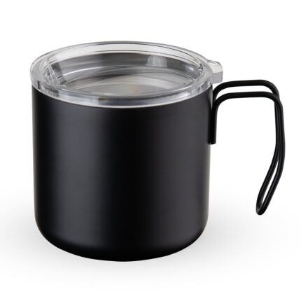 CANECA INOX PAREDE DUPLA 350ML- PRETO