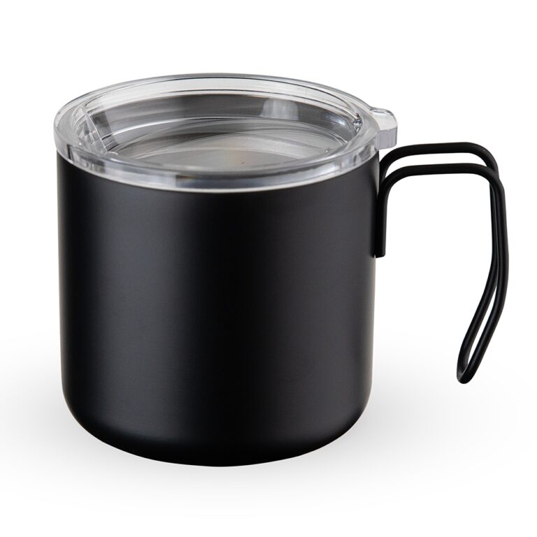 CANECA INOX PAREDE DUPLA 350ML- PRETO