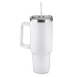 CANECA TÉRMICA C/ TAMPA E CANUDO 1,3L- BRANCO