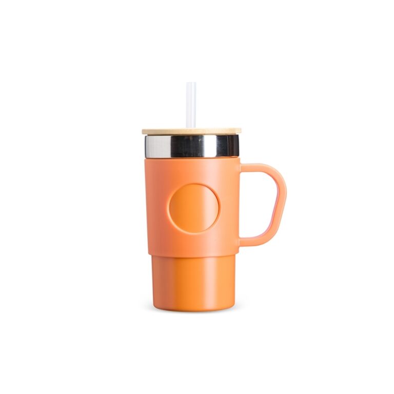 CANECA TÉRMICA 400ML- LARANJA