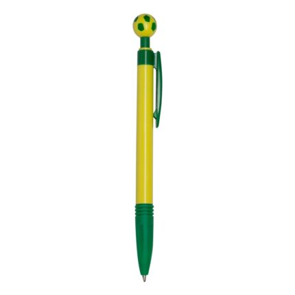 CANETA PLÁSTICA BOLA- AMARELO