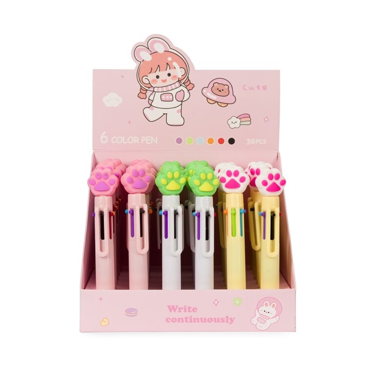 CANETA PLÁSTICA PATINHA MULTICOLOR- COLORIDO