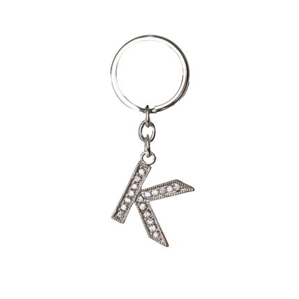 CHAVEIRO DE METAL LETRA K- PRATA