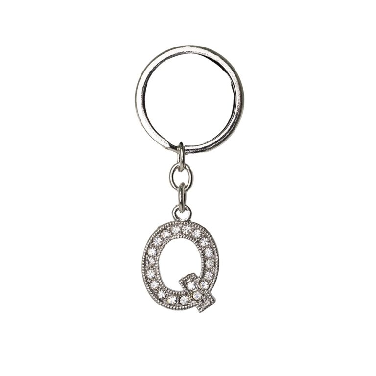 CHAVEIRO DE METAL LETRA Q- PRATA
