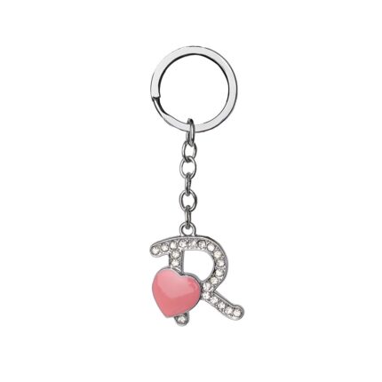 CHAVEIRO DE METAL LETRA R- PRATA