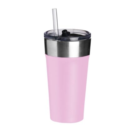 COPO TÉRMICO C/ CANUDO- ROSA