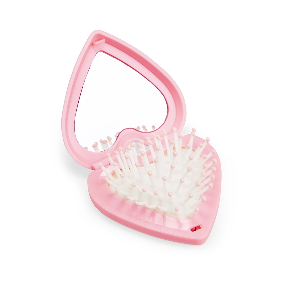 ESCOVA COM ESPELHO- ROSA ESCOVA COM ESPELHO- ROSA