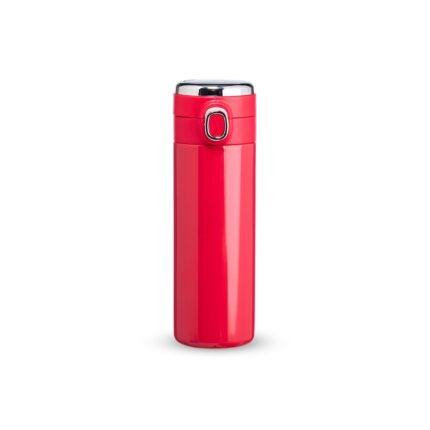 GARRAFA TÉRMICA EM INOX 400ML- VERMELHO