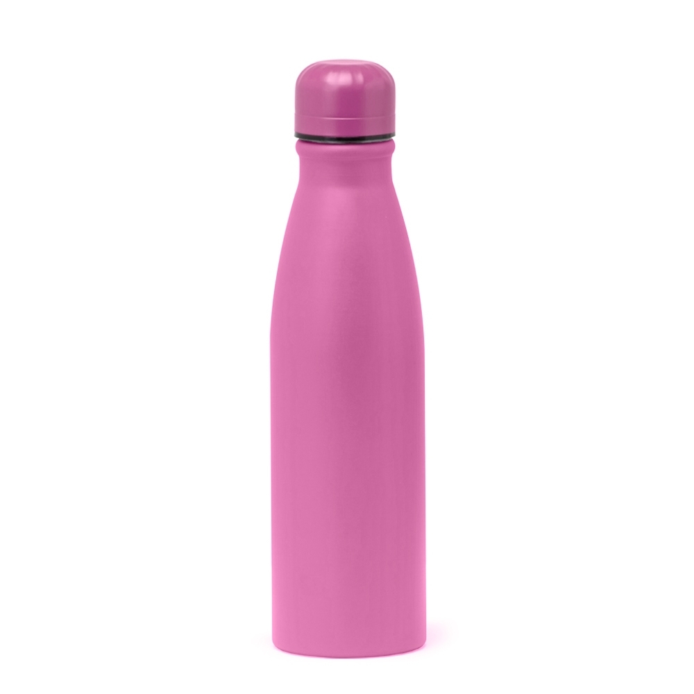 GARRAFA LISA FOSCA ALUMINIO 600ML- ROSA GARRAFA LISA FOSCA ALUMINIO 600ML- ROSA