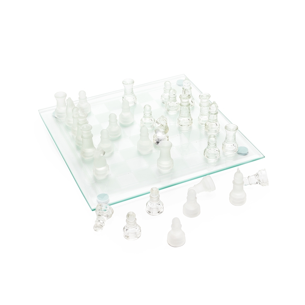JOGO DE XADREZ DE VIDRO- TRANSPARENTE JOGO DE XADREZ DE VIDRO- TRANSPARENTE
