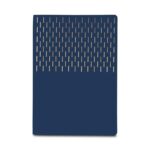 KIT ESCRITÓRIO C/ CAPA EM PU E CANETA METÁLICA- AZUL