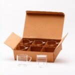 KIT XÍCARAS DE VIDRO 6 PEÇAS- TRANSPARENTE