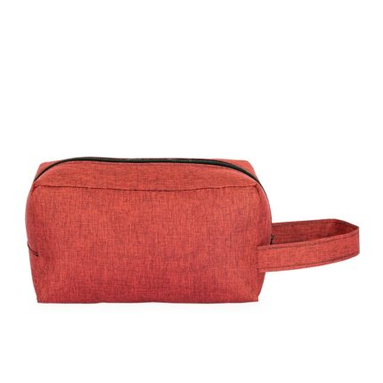 NÉCESSAIRE POLIÉSTER PVC MESCLA- VERMELHO