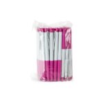 PACOTE CANETA PLÁSTICA COM 50PÇS- BRANCO