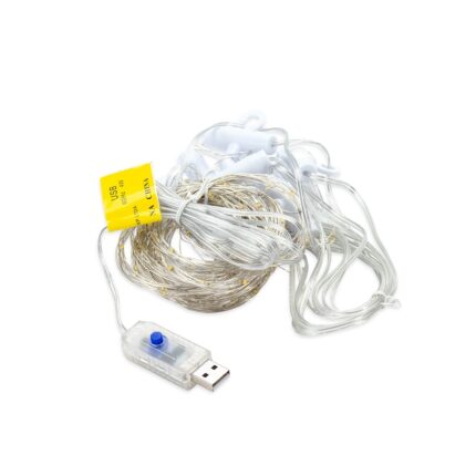 CORTINA FIO DE FADA 200L QUENTE- BRANCO