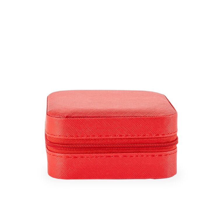 PORTA-JOIAS COM ESPELHO- VERMELHO