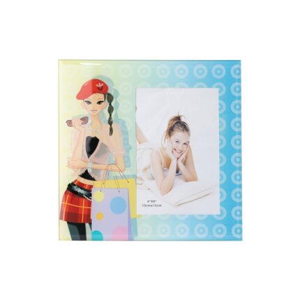 PORTA RETRATO 10X15 CM VIDRO- COLORIDO