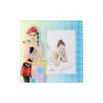 PORTA RETRATO 10X15 CM VIDRO- COLORIDO