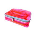 GOOD VIBES - ( TRANSP. PINK COM BRANCO) NECESSAIRE JUMBO