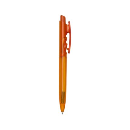 CANETA PLÁSTICA TRANSLUCIDA - LARANJA