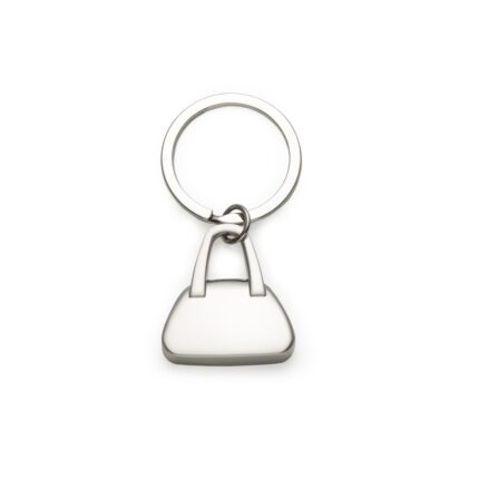 CHAVEIRO METAL FORMATO BOLSA - CINZA