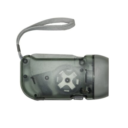 LANTERNA DINAMO 3 LEDS - PRETO - PRETO