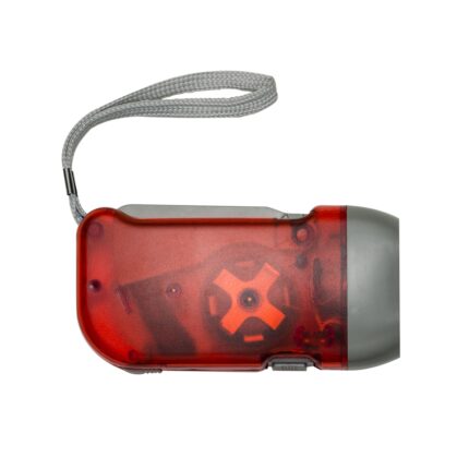 LANTERNA DINAMO 3 LEDS - VERMELHO - VERMELHO
