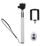 KIT SELFIE MONOPOD + CONTROLE BLUETOOTH - BRANCO