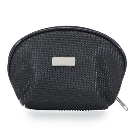 NECESSAIRE DE COURO SINTÉTICO - PRETO - PRETO