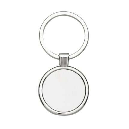 CHAVEIRO DE METAL REDONDO - CINZA