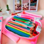 GOOD VIBES - ( TRANSP. PINK COM BRANCO) NECESSAIRE JUMBO - Imagem 2