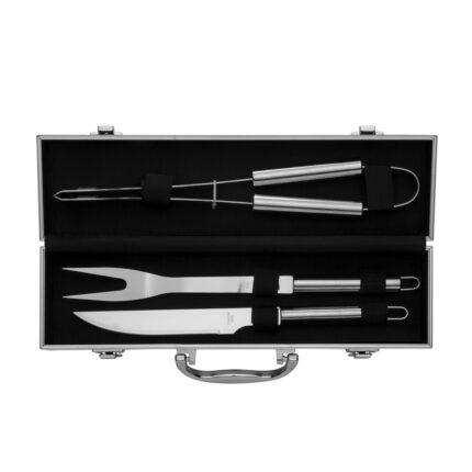 KIT CHURRASCO 3 PEÇAS - CINZA