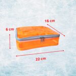 GOOD VIBES - ( TRANSP. LARANJA E BRANCO ) NECESSAIRE JUMBO - Imagem 5