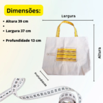 BE ECO - BOLSA AMARELO ECOBAG DOBRÁVEL SEM ZÍPER ESTAMPADO - Imagem 6